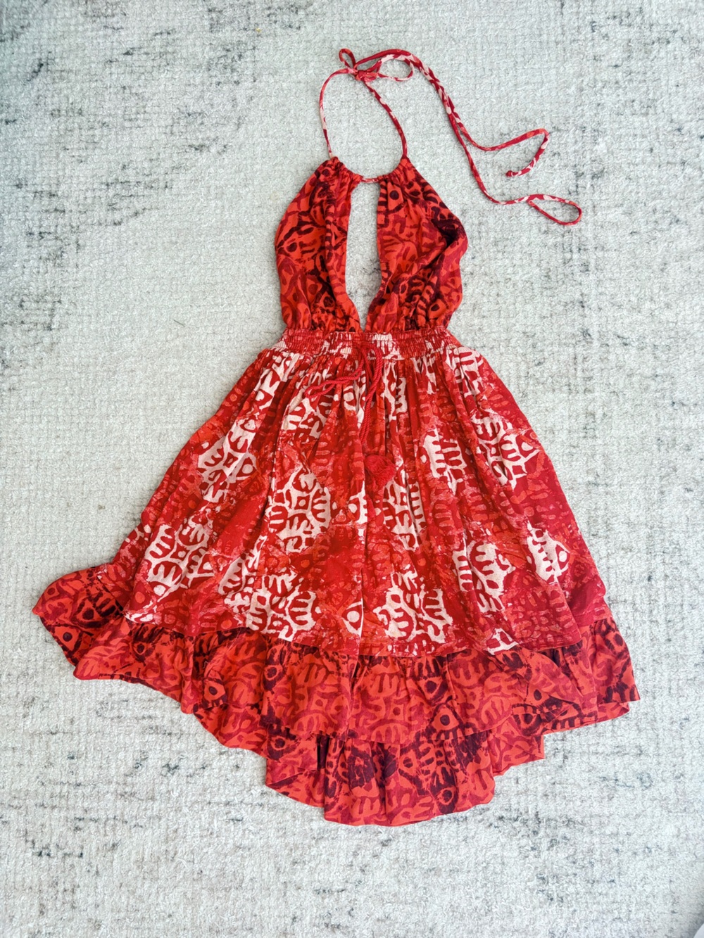 Free People Red Halter Dress